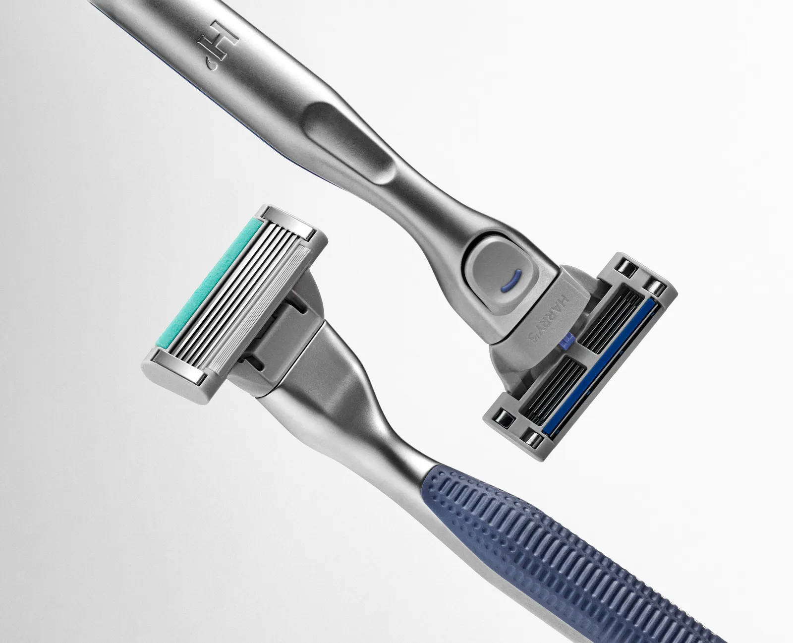 Two razors on a white background.
