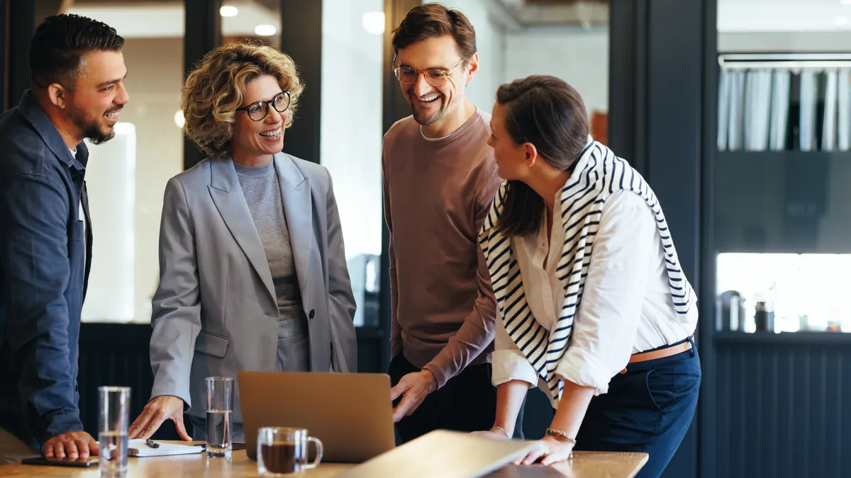 business professionals planning a project in an office.