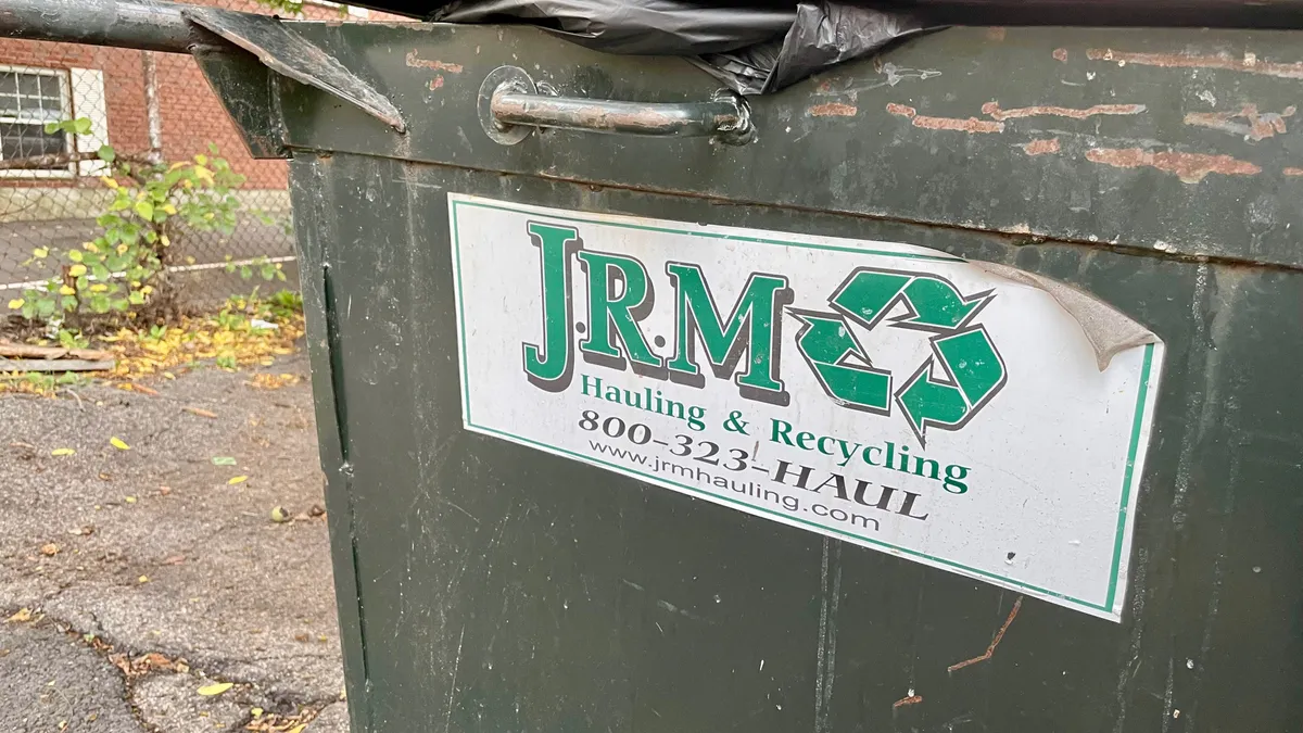 JRM Hauling & Recycling container in Somerville, Massachusetts