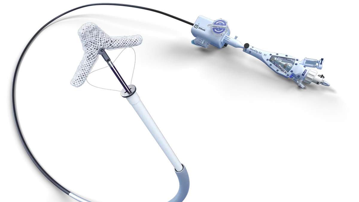 An image of Abbott's MitraClip heart device