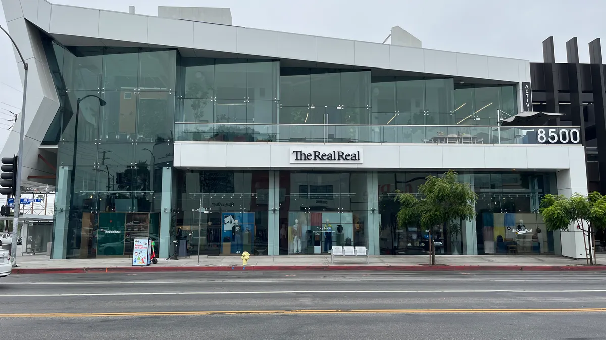 A storefront for The RealReal in the Melrose area in Los Angeles, California.