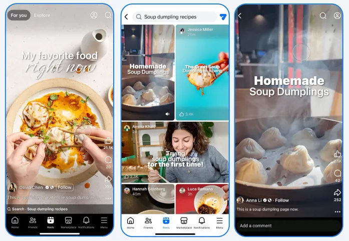 Facebook Reels topic recommendations