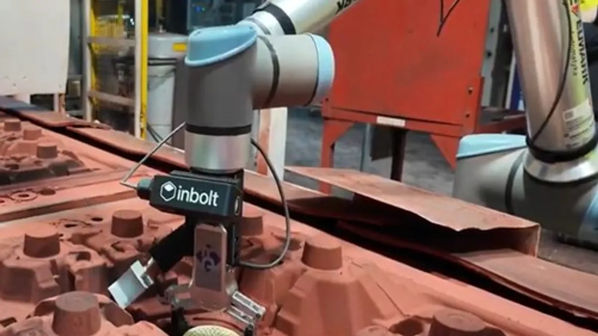 Inbolt robot guidance technology at work in a Stellantis factory.