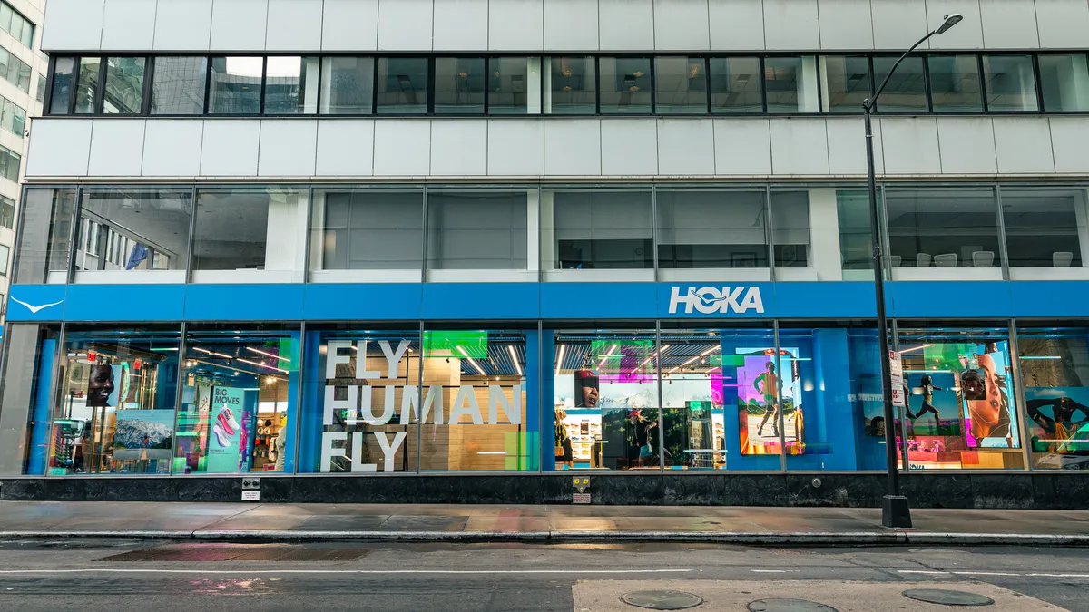 The exterior of Hoka's New York City flagship store