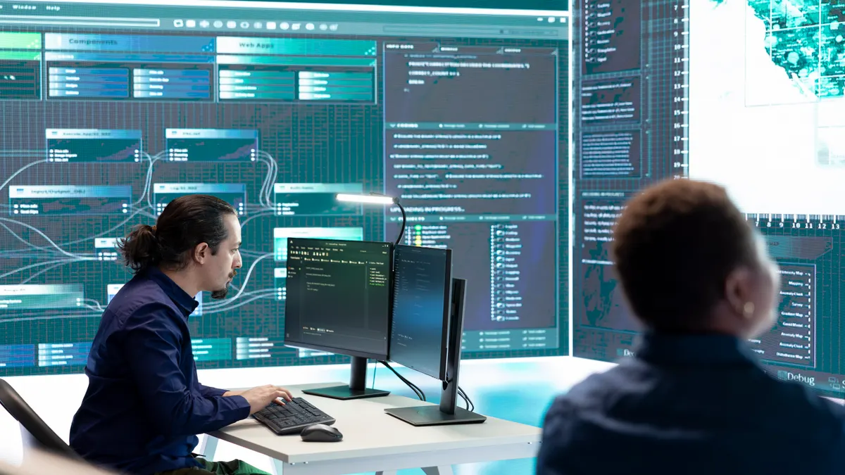 security operations center analysts monitoring cyber threats
