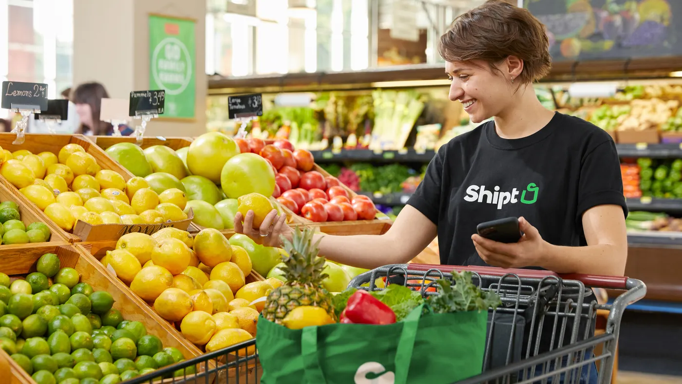A Shipt Shopper picking grocery orders
