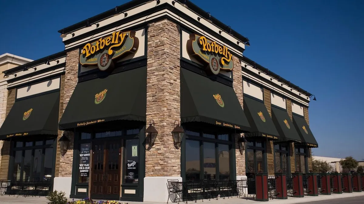 Exterior of a Potbelly restaurant