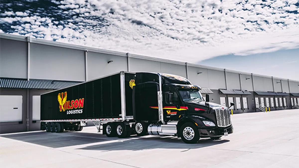 A Wilson Logistics truck