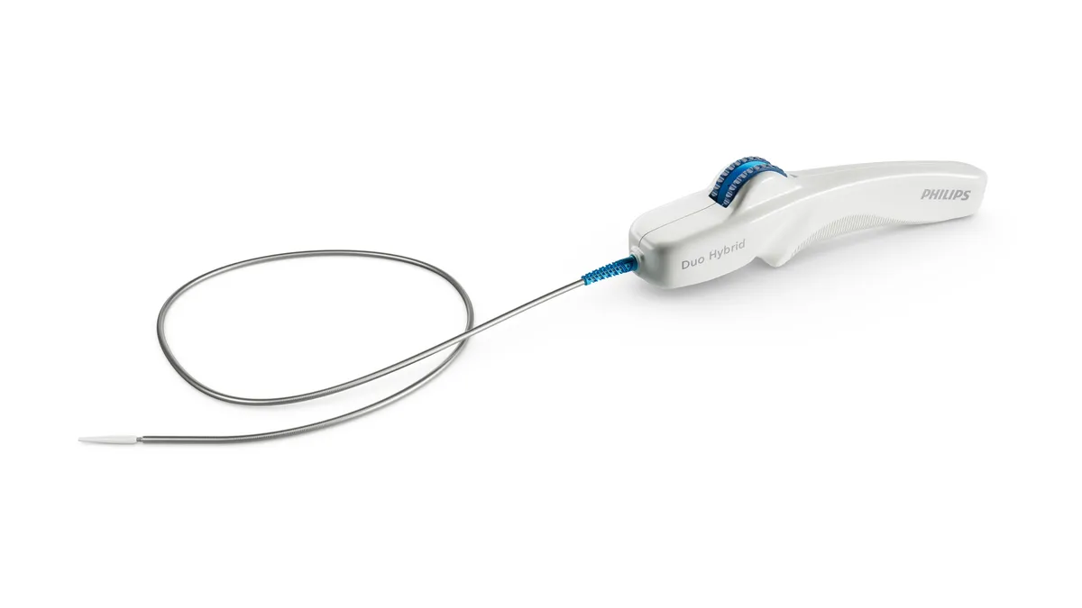 A picture of Philips' Duo Venous Stent System against a white background.