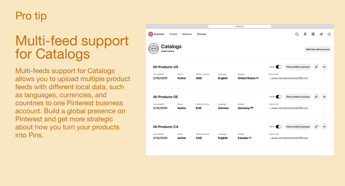Pinterest catalog ingestion guide