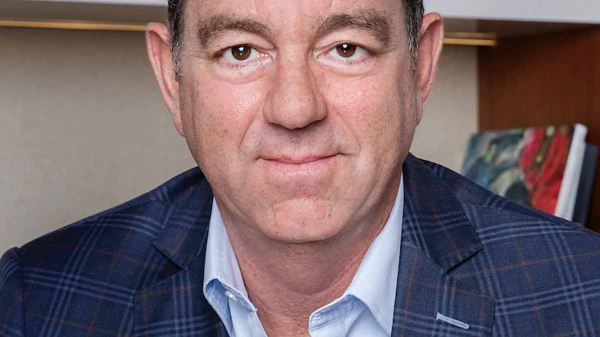 A photo of Barry Greene on announcement of his appointment as CEO of Sage Therapeutics