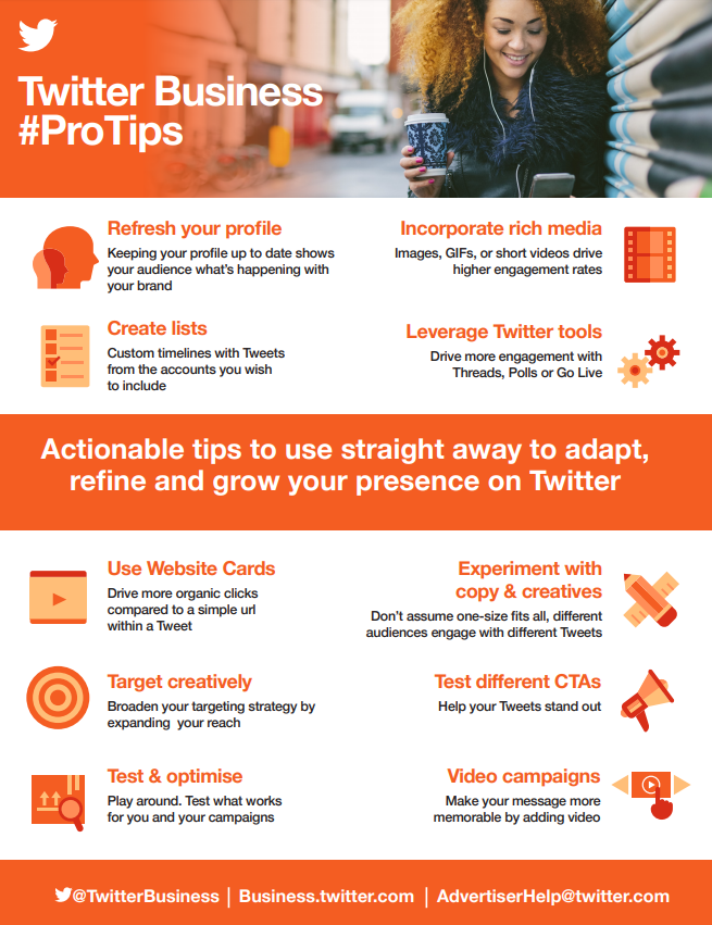 Twitter tips infographic