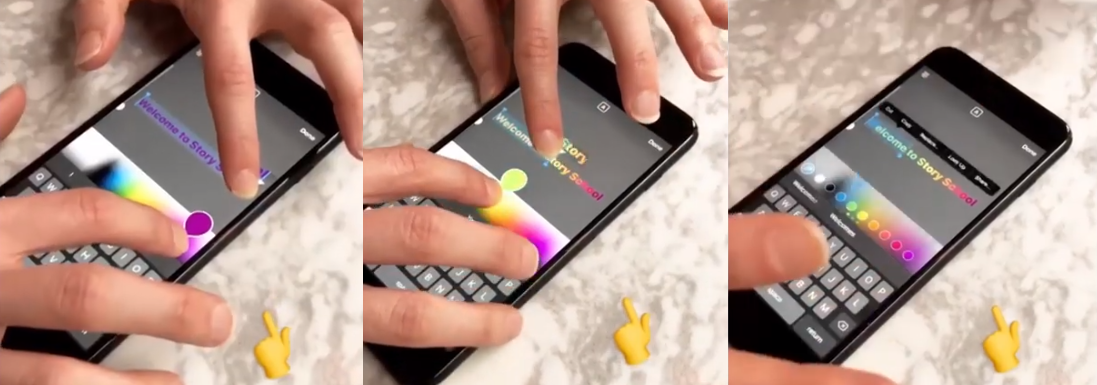 How to create rainbow text in Instagram Stories