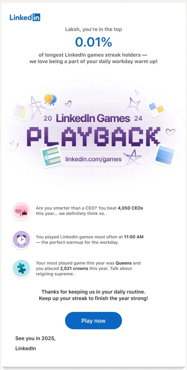 Overview of LinkedIn games