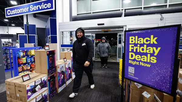 Shoppers arrive at a Best Buy store on Black Friday.