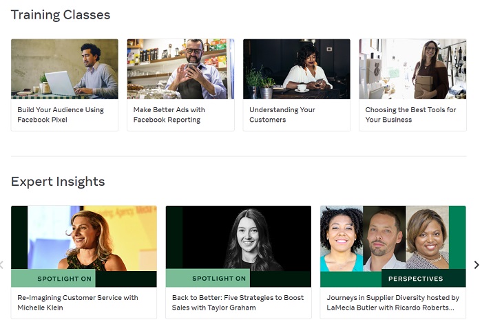 Boost with Facebook courses