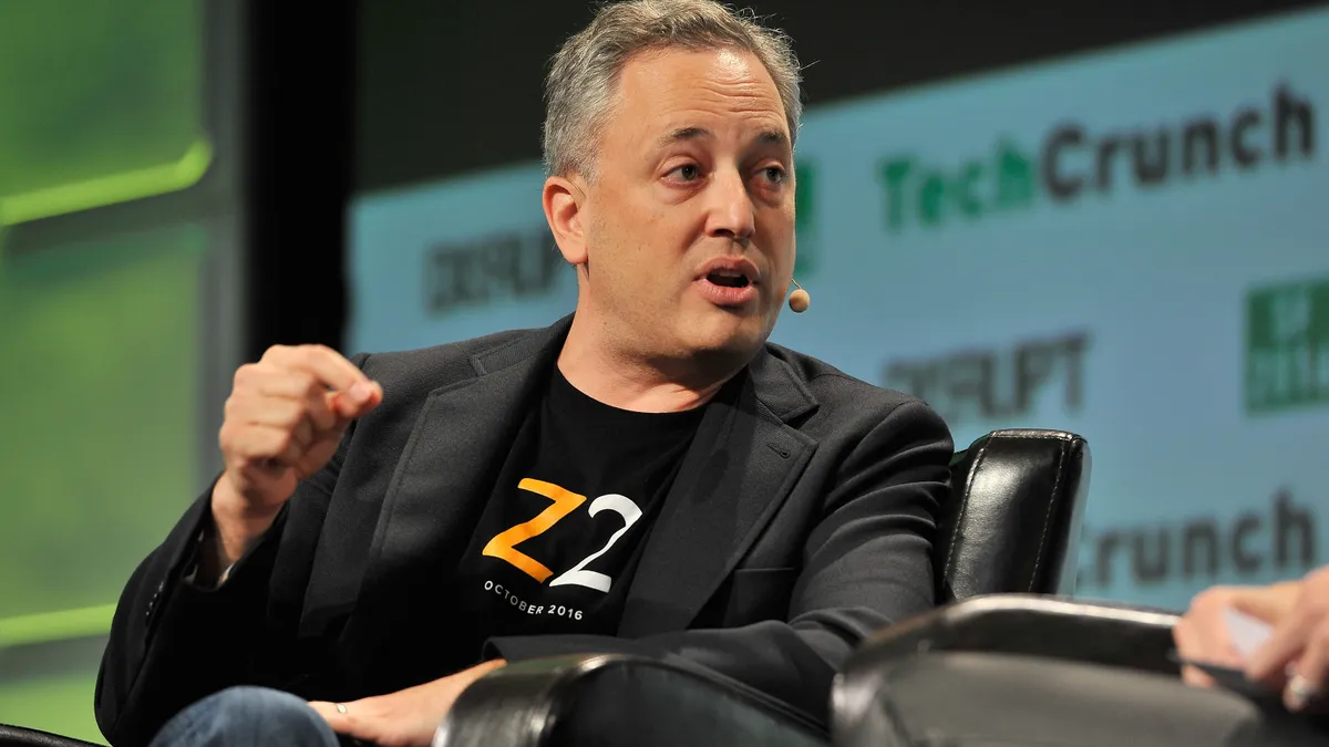 Then-CEO of Zenefits David Sacks speaks onstage during a TechCrunch event.