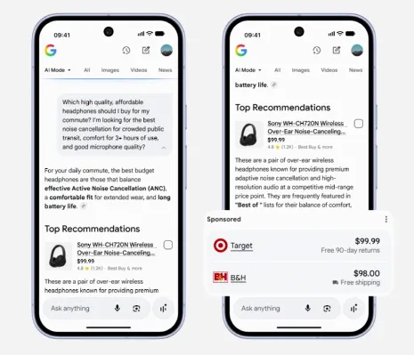 Google AI mode ads