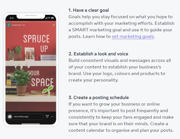 Meta Instagram posting advice