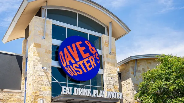 The exterior of a Dave & Buster's restaurant.