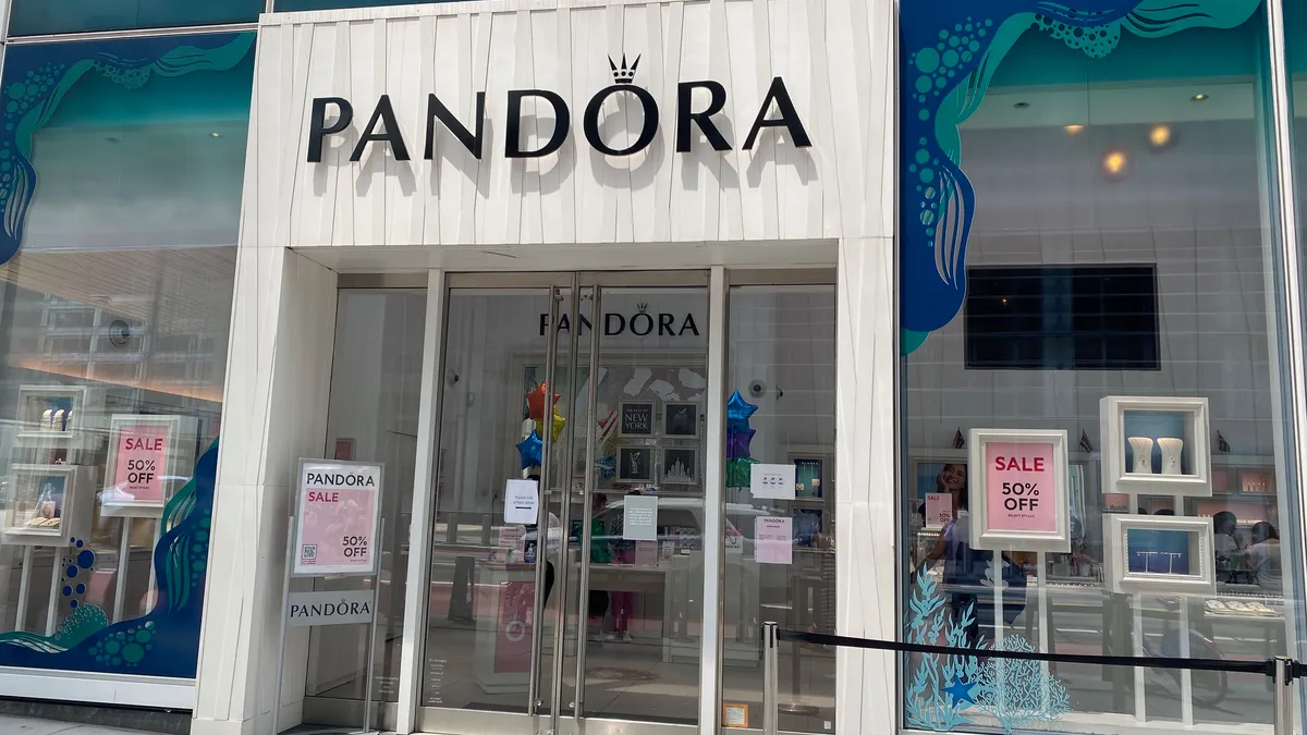 Pandora storefront in NYC.