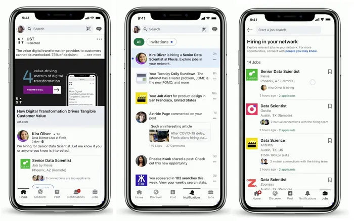 LinkedIn who's hiring notifications