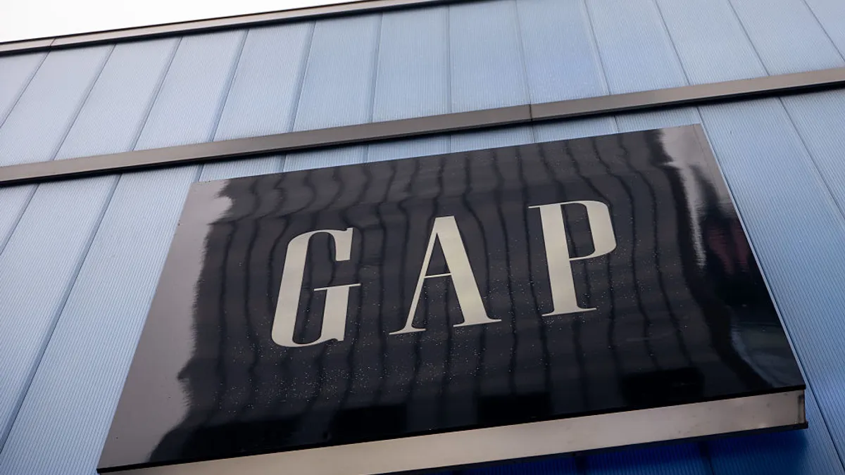 A Gap store logo in New York.