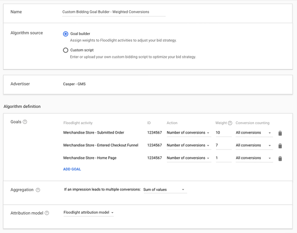 Google Floodlight Activities