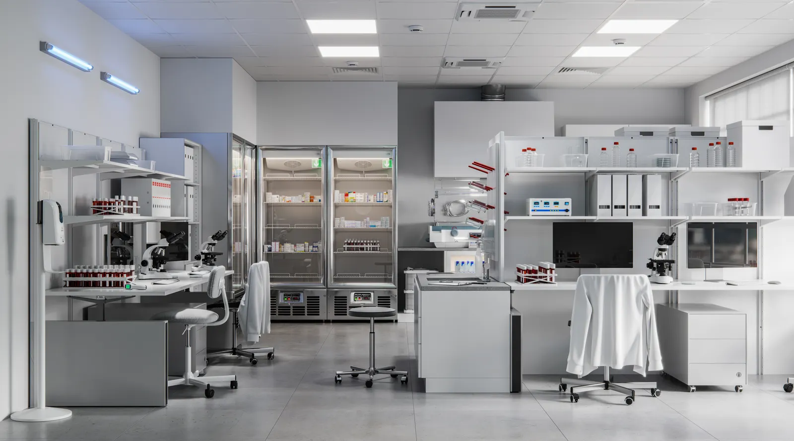 A science lab with no workers