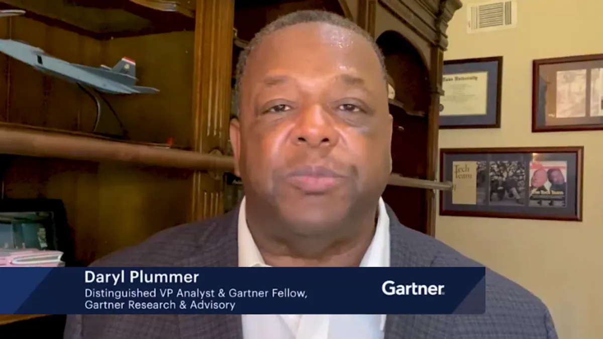 Daryl Plummer, Distinguished VP Analyst and Gartner Fellow, presented at IT Symposium/Xpo Americas 2021 on Gartner’s top strategic predictions