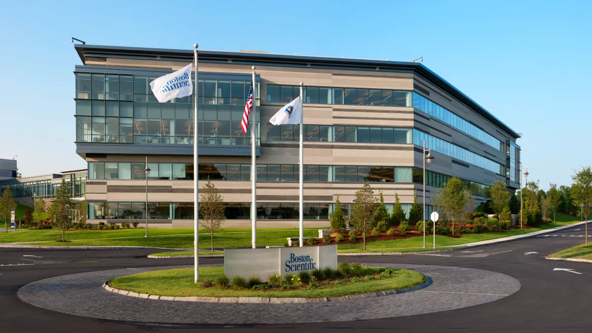 Boston Scientific's headquarters building is shown.
