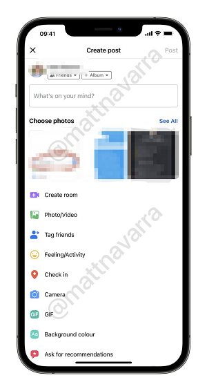 Facebook composer update