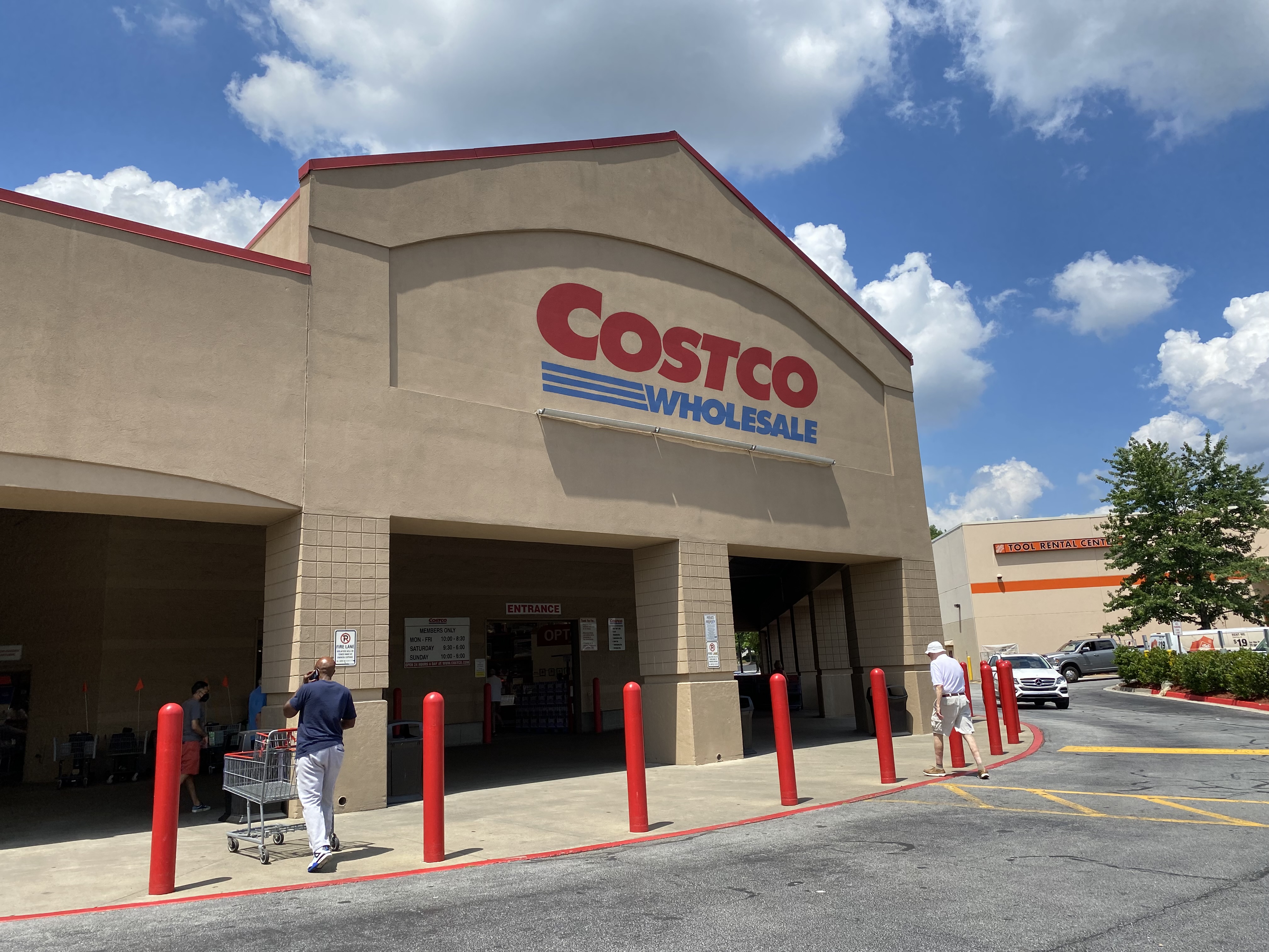 Entrance to a Costco store