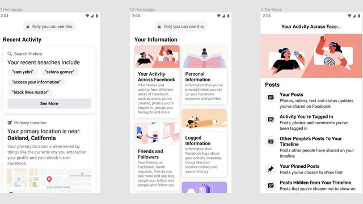 Facebook Access Your Information