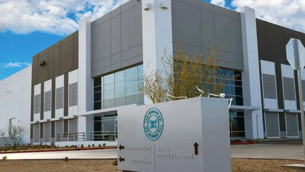 A view of a warehouse in Las Vegas.