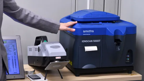 Smiths Detection electronic scanner at Japan nuclear security facility.