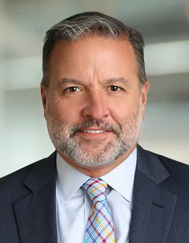 A headshot shows atorney Mark McCreary, chair of Fox Rothchild’s artificial intelligence practice and co-chair of its privacy and data security practice.