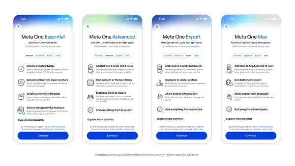 Meta One business packages