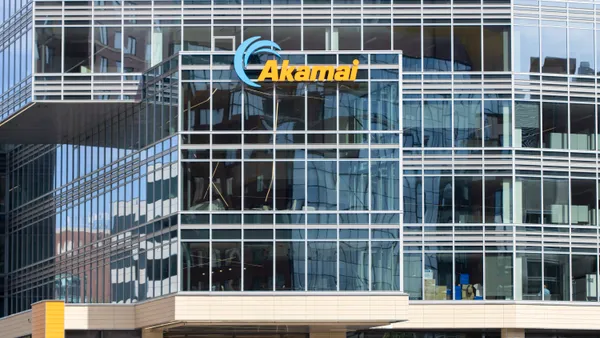 Exterior view of Akamai headquarters building in Cambridge, Massachusetts on June 29, 2022.