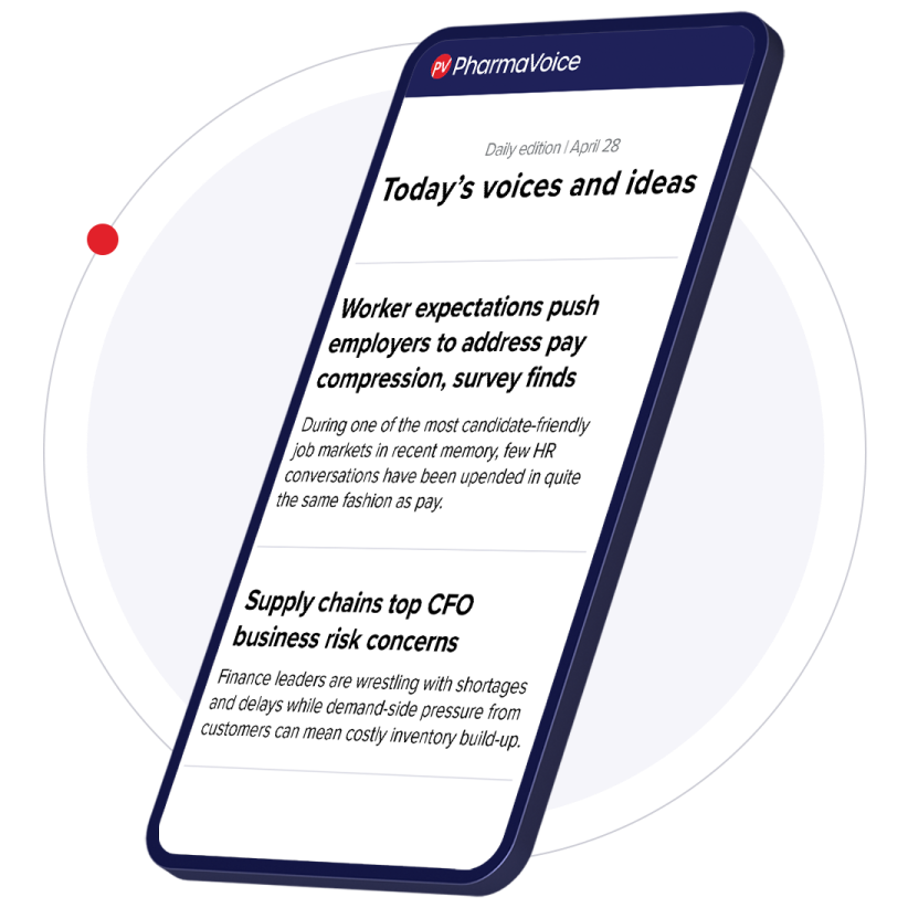 Newsletter example on mobile