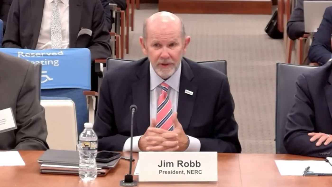 North American Electric Reliability Corp. President and CEO Jim Robb speaks to federal regulators