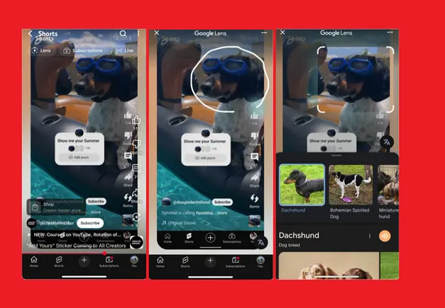 #
                YouTube Provides Lens Search Performance to Shorts