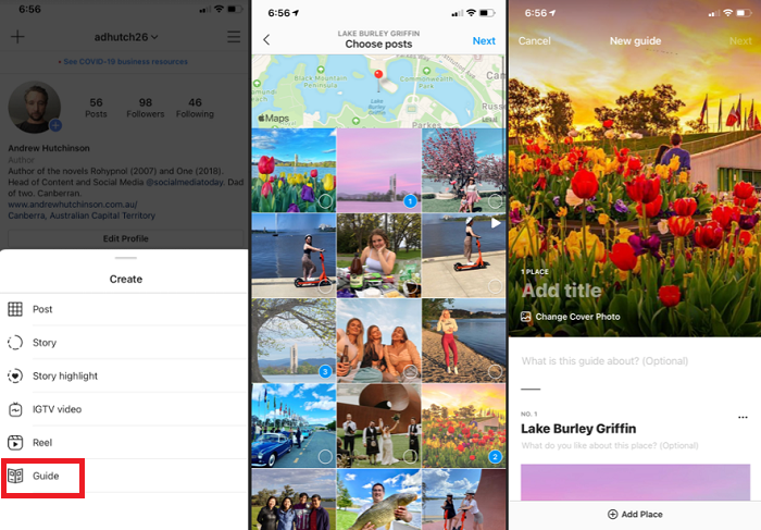 Instagram Guide creation