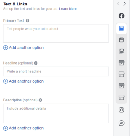 Facebook text variations
