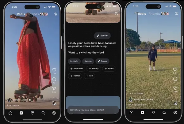 Instagram algorithm control options