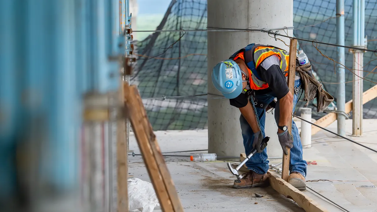 Photo of construction worker on site