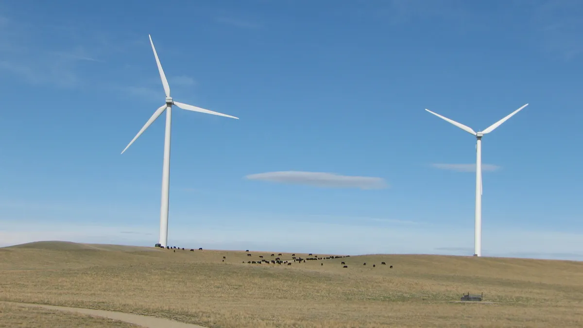 The Judith Gap wind farm in Montana.