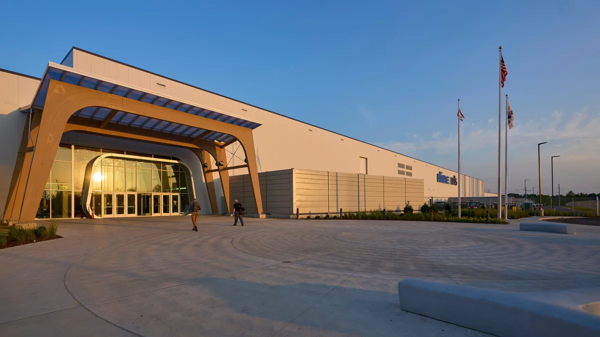 The exterior of the Ultium Cells battery factory in Ohio.