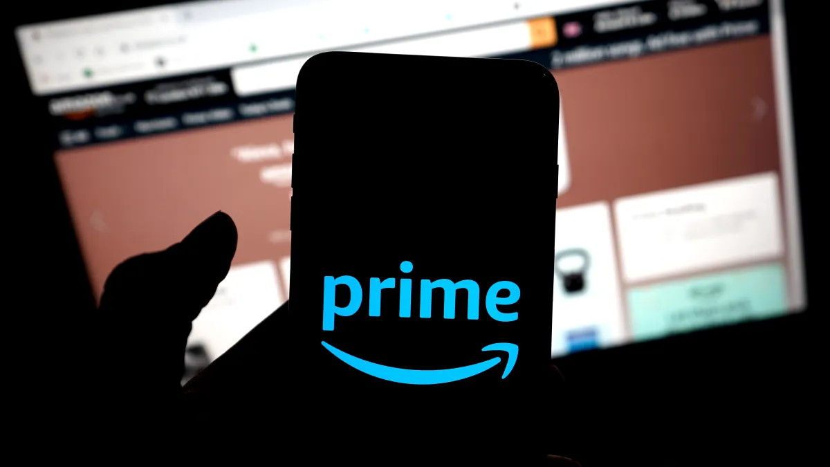 The Amazon Prime app is seen on a mobile phone.