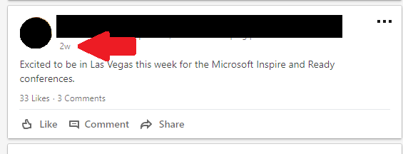 A LinkedIn post example